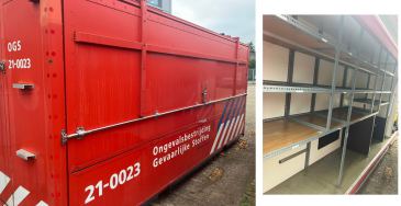 Haakarmcontainer + 9kva aggregaat