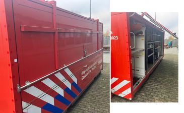Haakarmcontainer + 9kva aggregaat